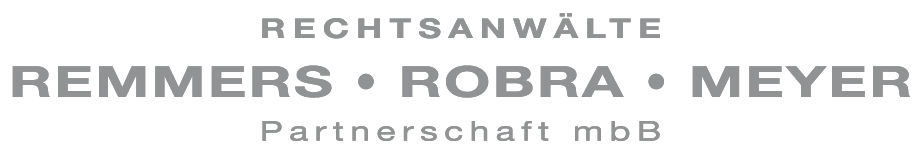 Logo RECHTSANWÄLTE REMMERS • ROBRA • MEYER